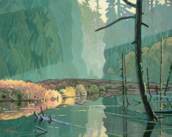 Beaver Pond (diptych) 24x60 $9000